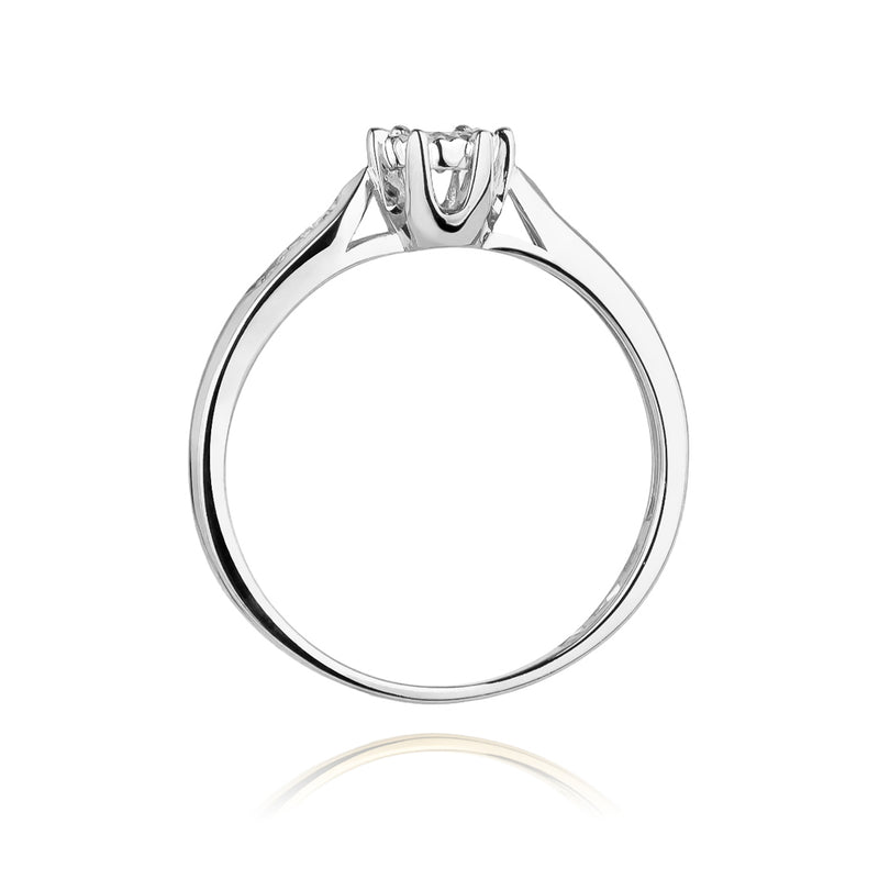 Inel Aur 14K cu Diamante Naturale 0.13 ct, imaginea 7 din 10
