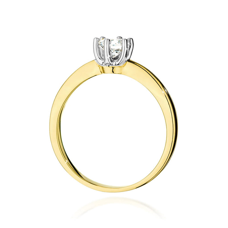 Inel Aur 14K cu Diamant Natural 0.40 ct, imaginea 3 din 12