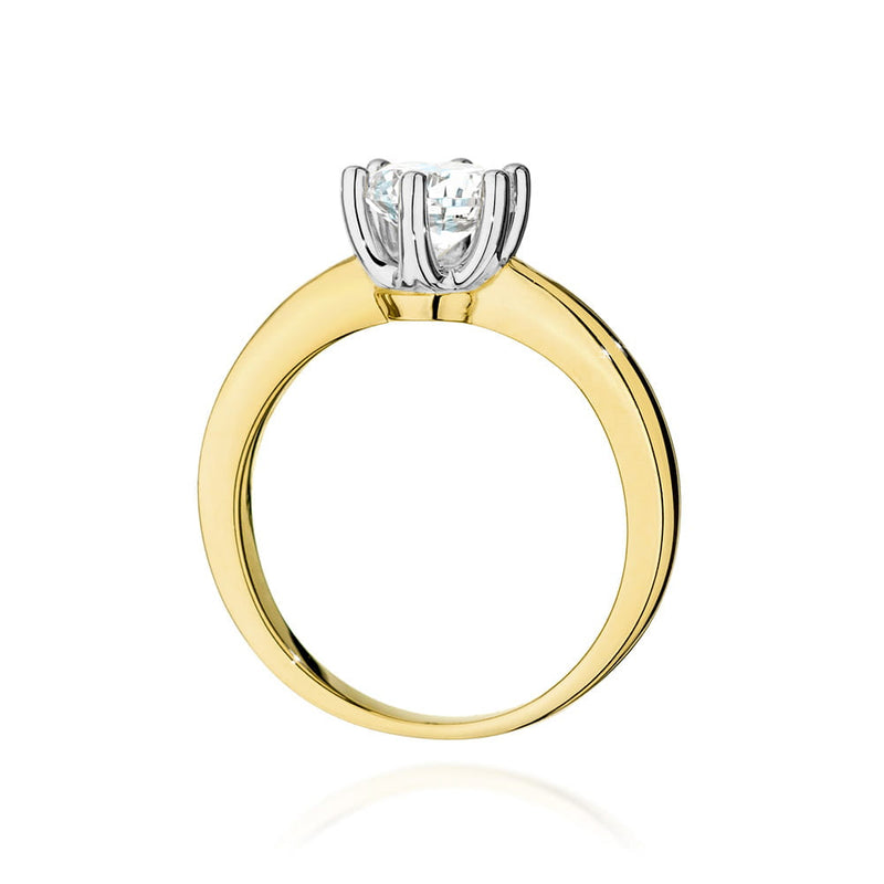 Inel Aur 14K cu Diamant Natural 0.70 ct, imaginea 3 din 12
