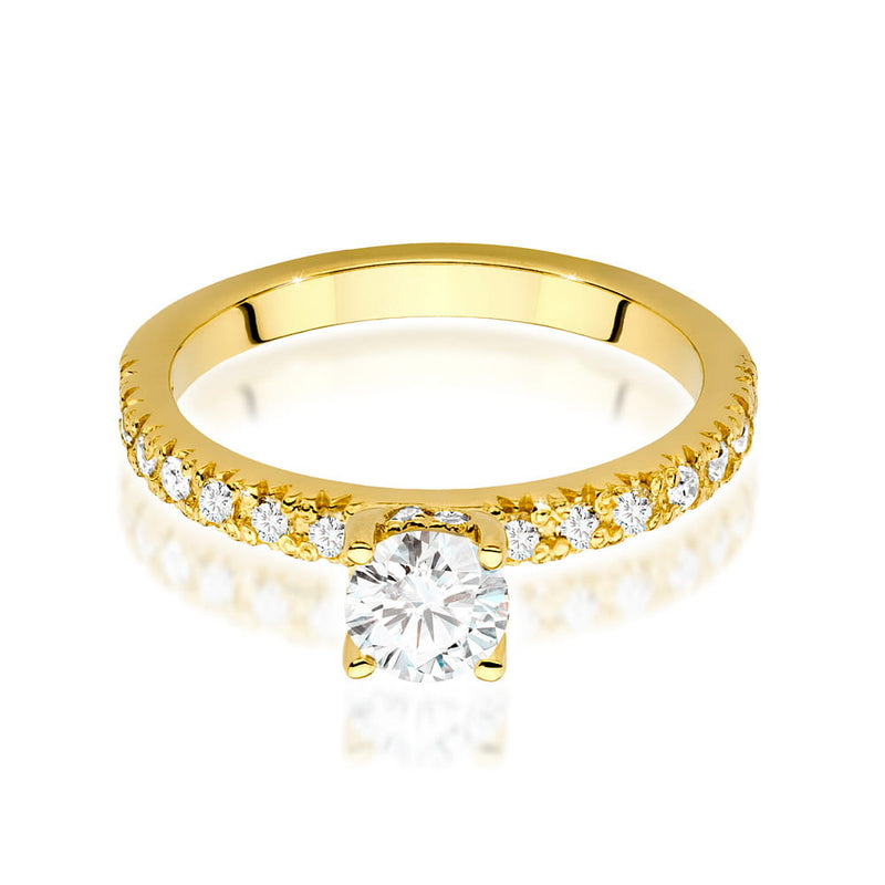 Inel Aur 14K cu Diamante Naturale 0.74 ct, imaginea 2 din 9