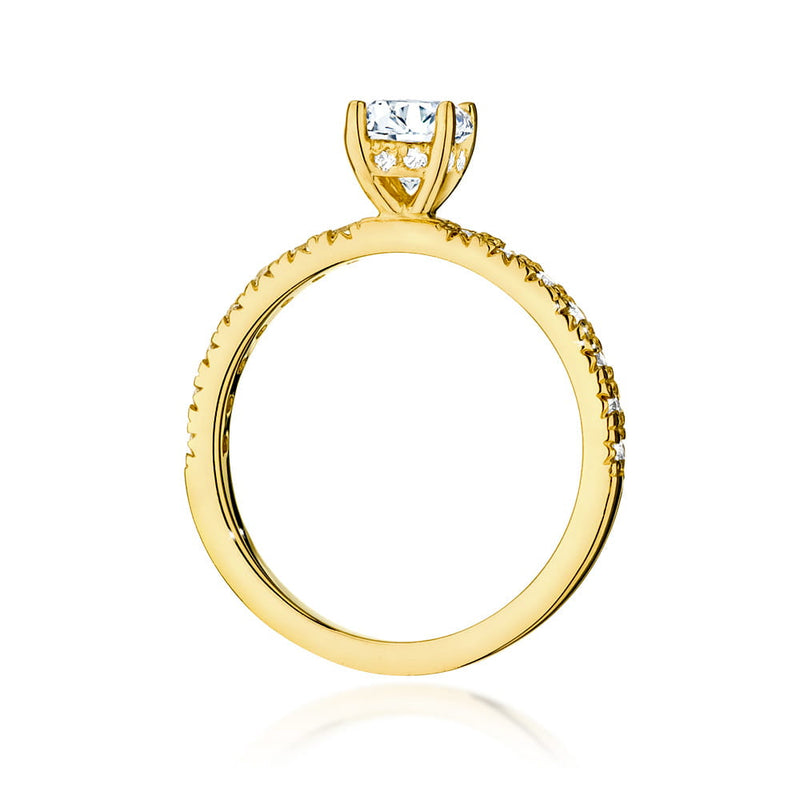 Inel Aur 14K cu Diamante Naturale 0.74 ct, imaginea 3 din 9