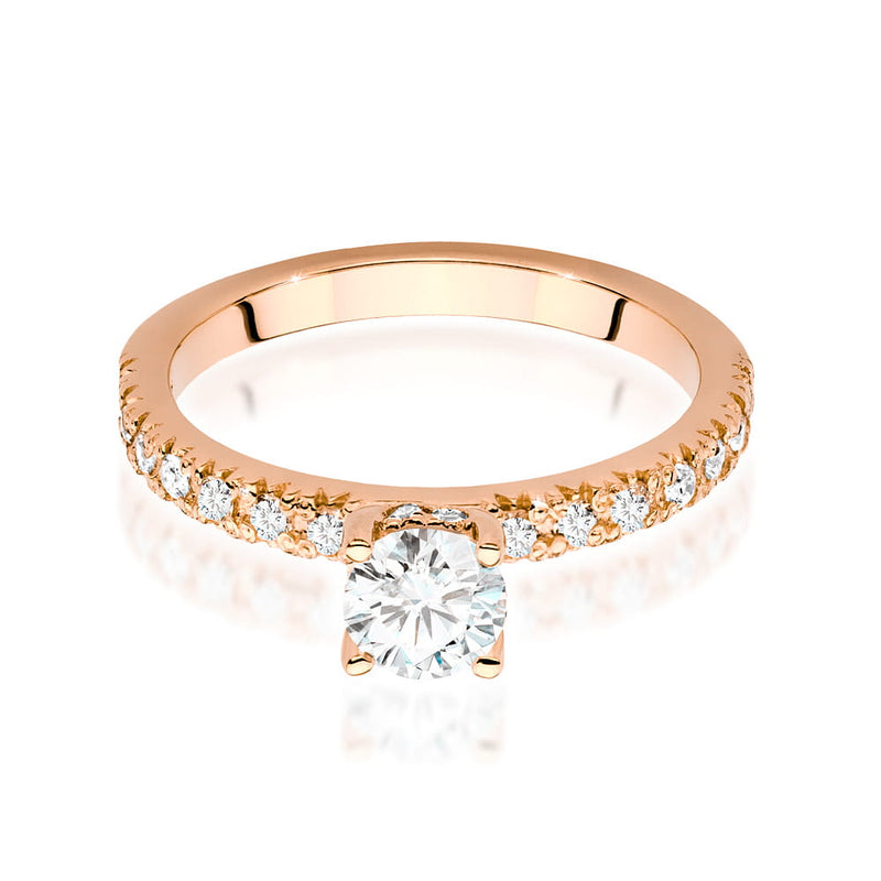 Inel Aur 14K cu Diamante Naturale 0.74 ct, imaginea 8 din 9