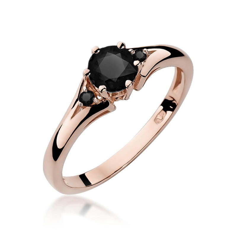 Inel Aur 14K cu Diamante Naturale Negre 0.53 ct, imaginea 7 din 8