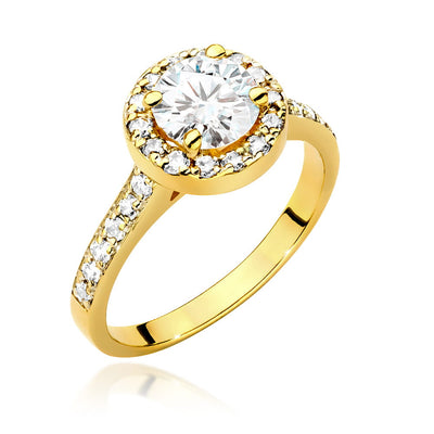 Inel Aur 14K cu Diamante Naturale 1.08 ct