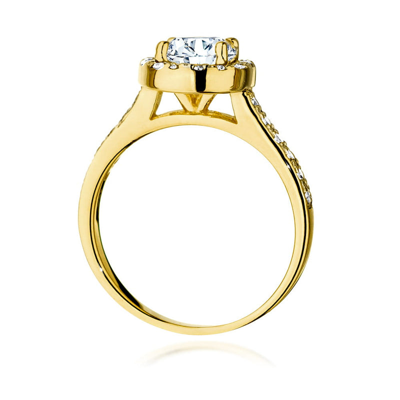 Inel Aur 14K cu Diamante Naturale 1.08 ct, imaginea 3 din 9