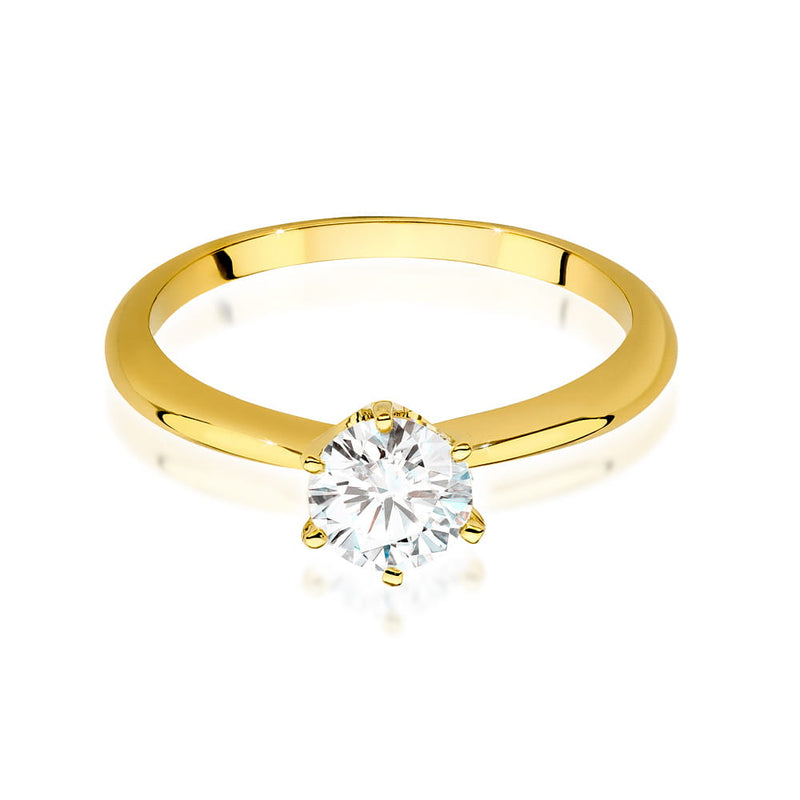 Inel Aur 14K cu Diamant Natural 0.70 ct, imaginea 5 din 9