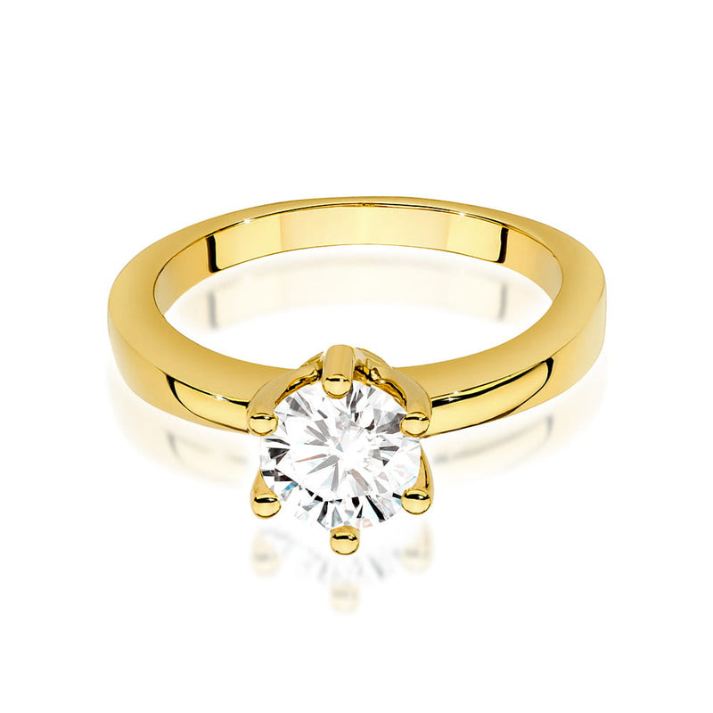 Inel Aur 14K cu Diamant Natural 0.70 ct, imaginea 2 din 8