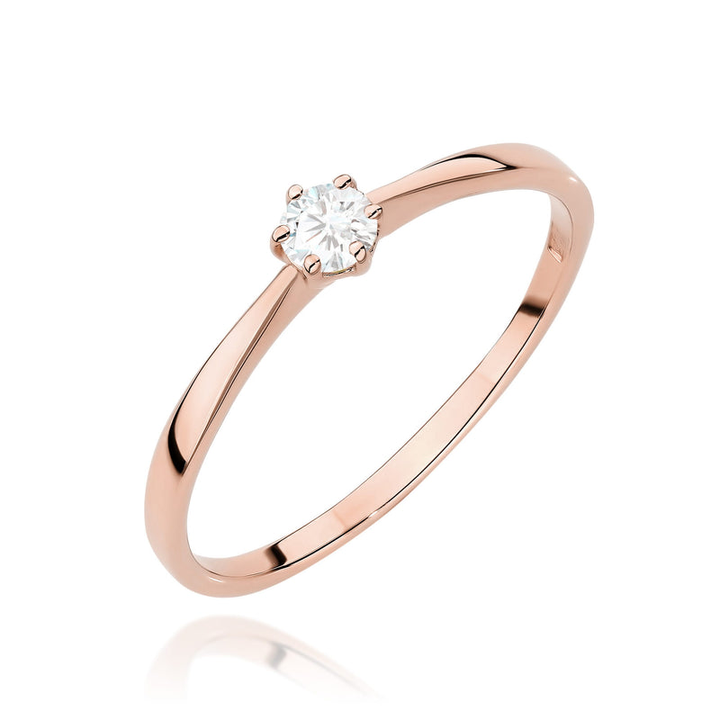Inel Aur 14K cu Diamant Natural 0.15 ct, imaginea 9 din 11