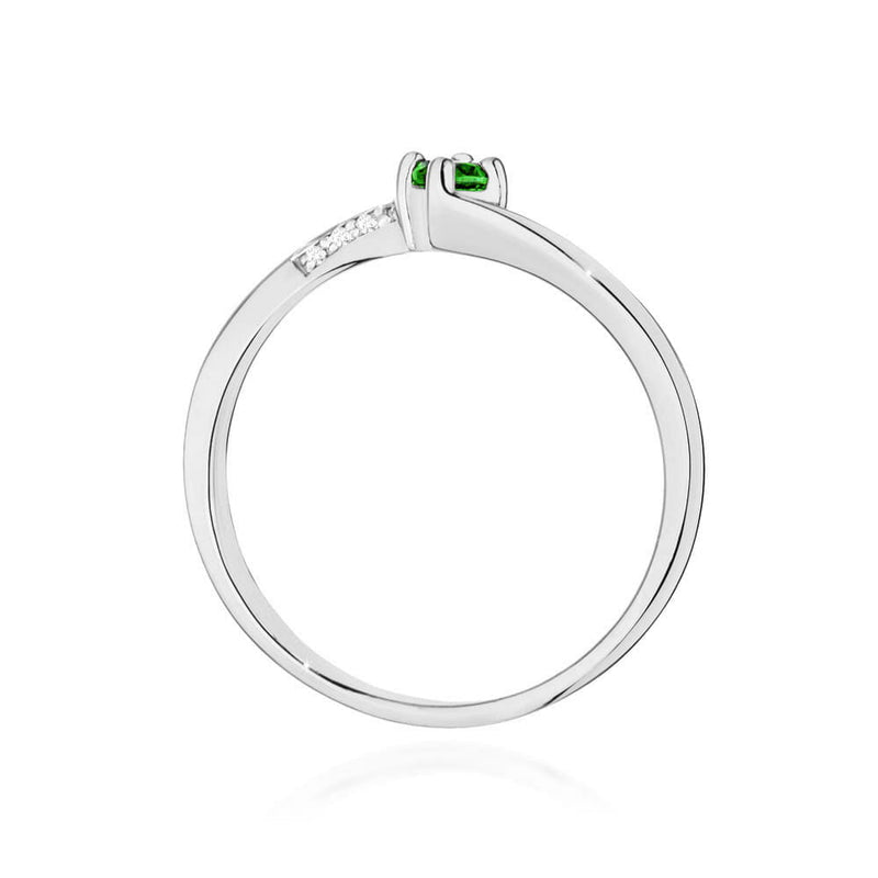 Inel Aur 14K cu Smarald 0.15 ct, imaginea 8 din 9