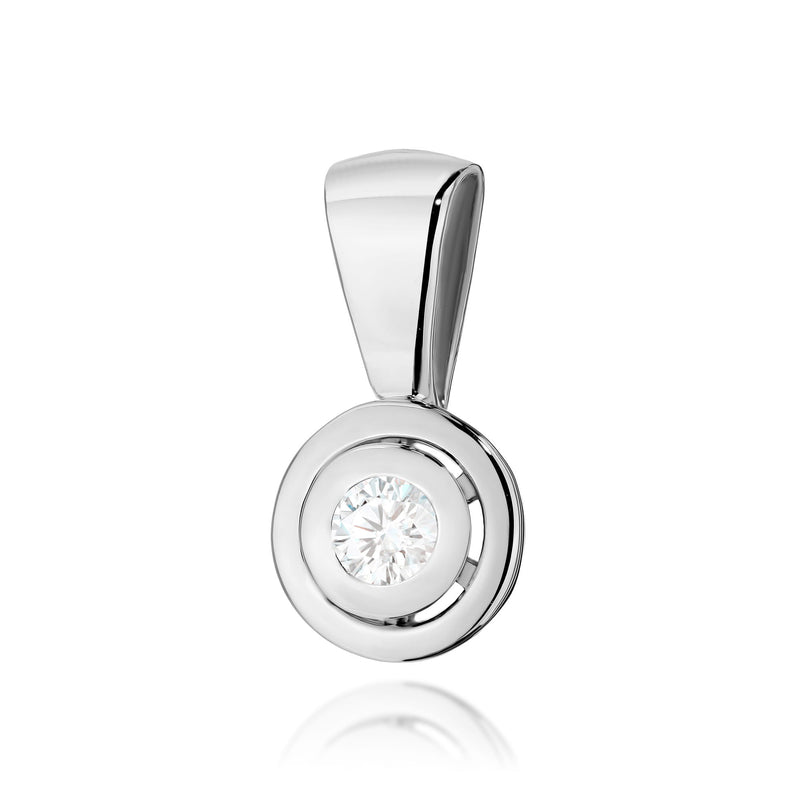 Pandantiv Aur 14K cu Diamant Natural 0.10 ct, imaginea 5 din 5