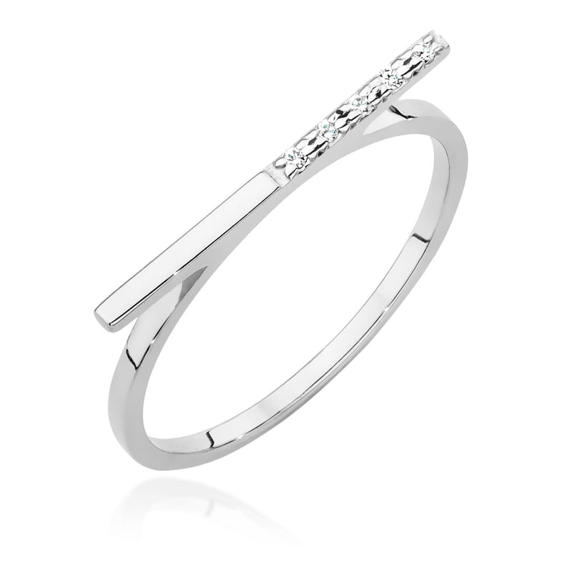 Inel Aur 14K cu Diamante Naturale 0.03 ct, imaginea 4 din 9