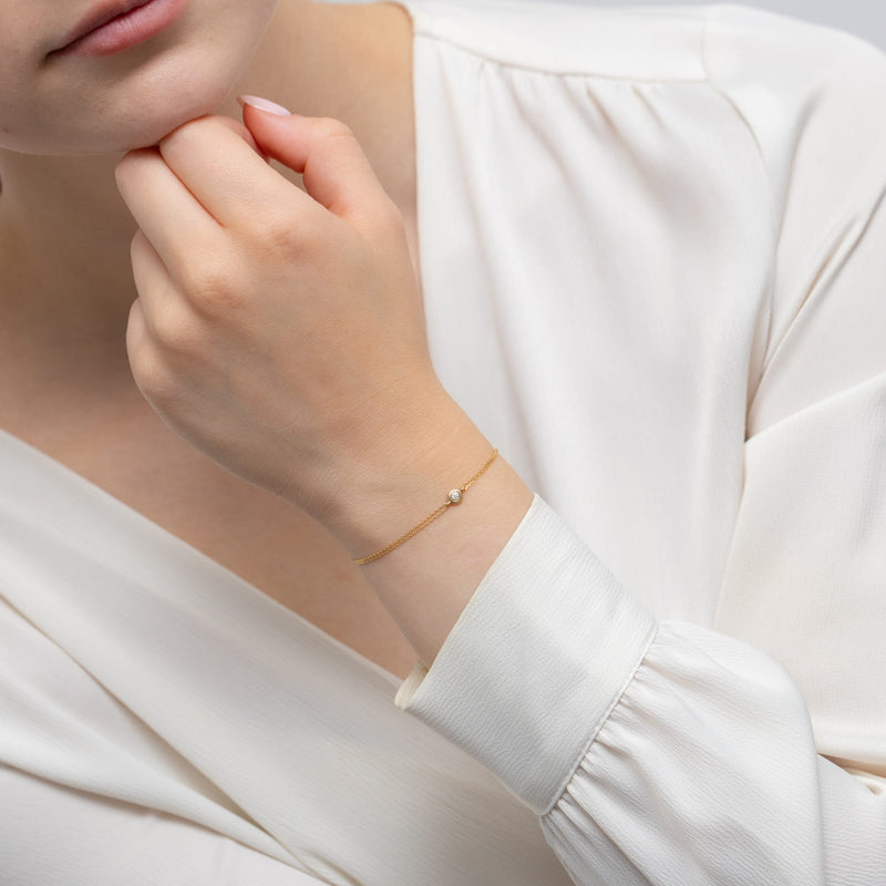 Bratara Aur 14K cu Diamante Naturale 0.02 ct, imaginea 2 din 5