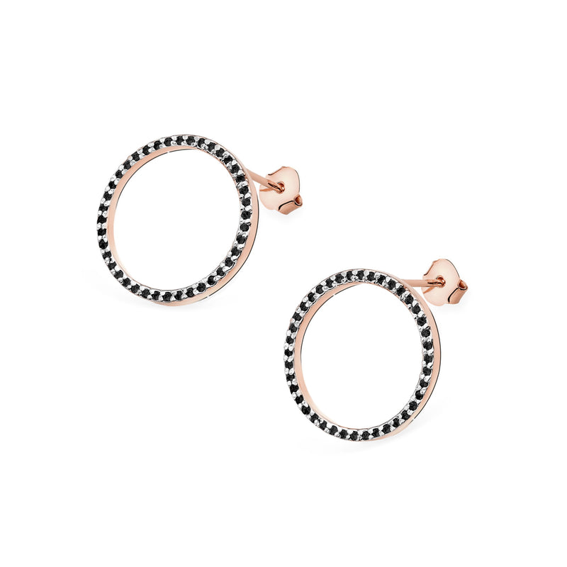 Cercei Aur 14K cu Diamante Naturale Negre 0.40 ct, imaginea 5 din 9