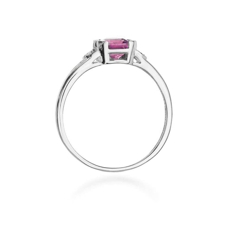 Inel Aur 14K cu Topaz Roz 1.10 ct si Diamante Naturale 0.01 ct, imaginea 11 din 12