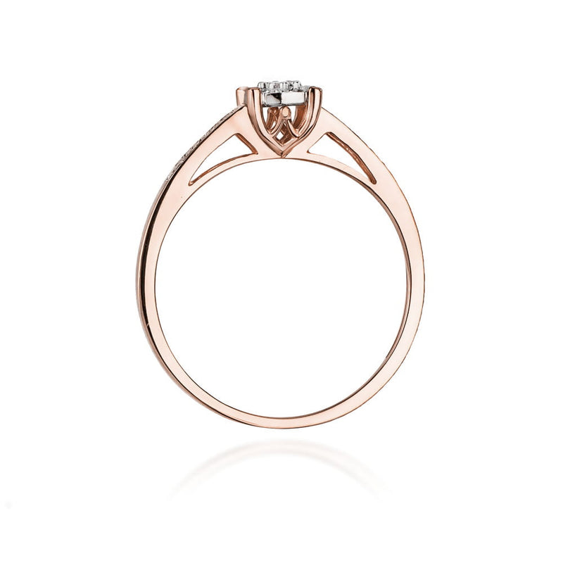 Inel Aur 14K cu Diamante Naturale Albe si Negre 0.12 ct, imaginea 11 din 12