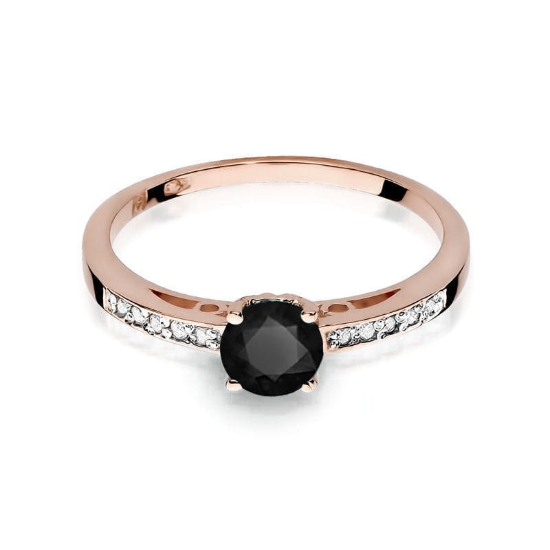 Inel Aur 14K cu Diamante Naturale Albe si Negre 0.55 ct, imaginea 6 din 12