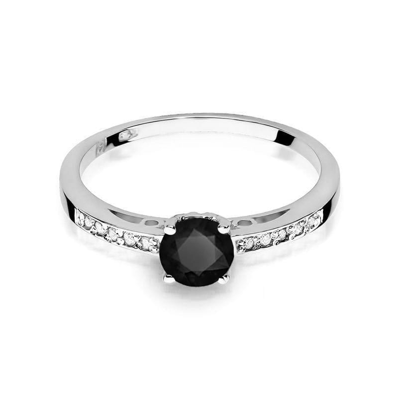 Inel Aur 14K cu Diamante Naturale Albe si Negre 0.55 ct, imaginea 10 din 12
