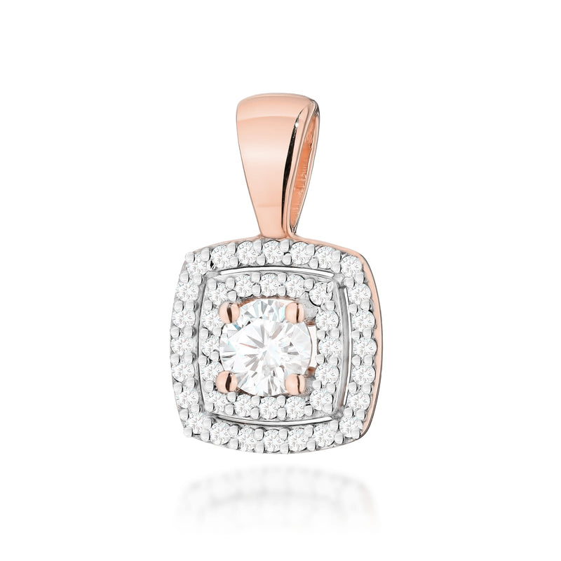 Pandantiv Aur 14K cu Diamante Naturale 0.50 ct, imaginea 5 din 5