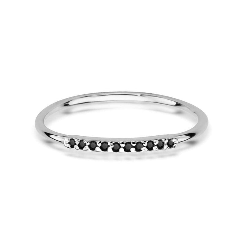 Inel Aur 14K cu Diamante Naturale Negre 0.05 ct, imaginea 6 din 12