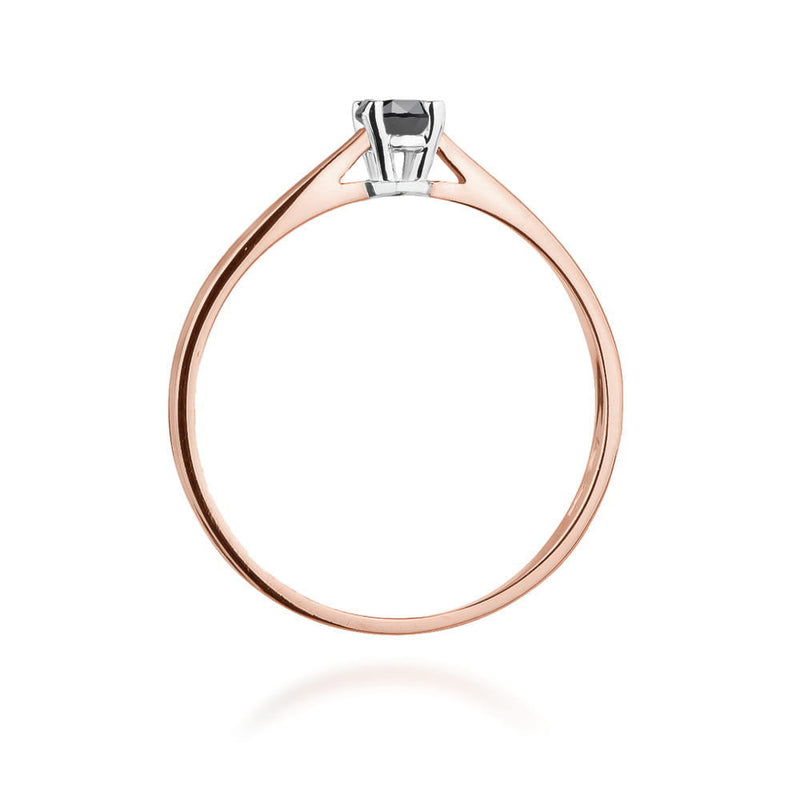 Inel Aur 14K cu Diamant Natural Negru 0.20 ct, imaginea 11 din 12