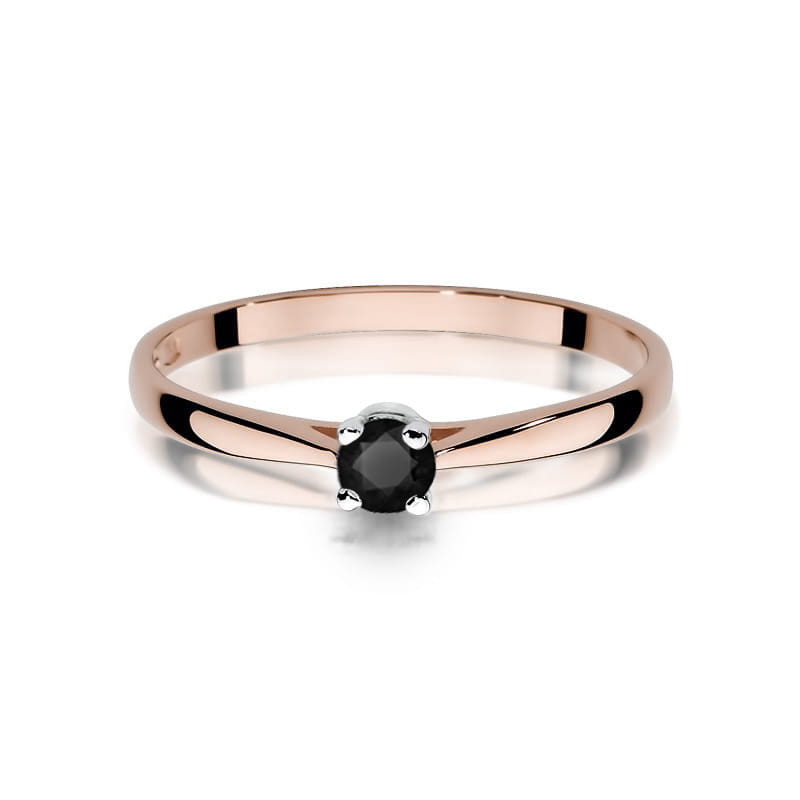 Inel Aur 14K cu Diamant Natural Negru 0.20 ct, imaginea 10 din 12