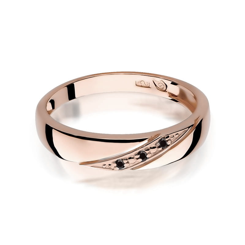 Inel Aur 14K cu Diamante Naturale Negre 0.01 ct, imaginea 10 din 12