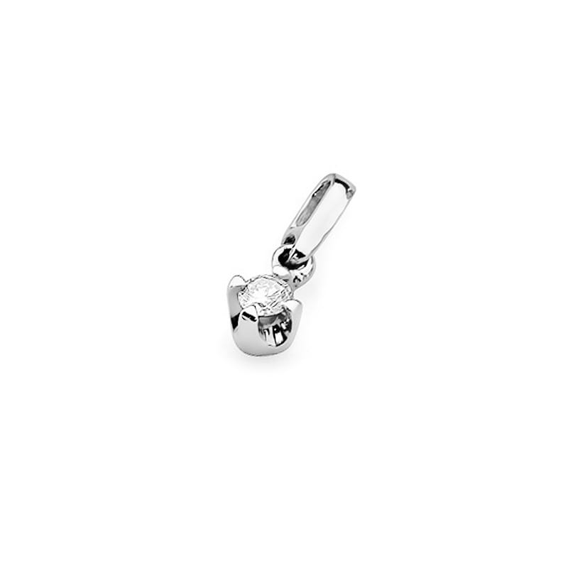 Pandantiv Aur 14K cu Diamant Natural 0.10 ct, imaginea 6 din 6