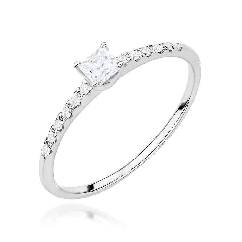 Inel Aur 14K cu Diamant Natural 0.15 ct, imaginea 4 din 9