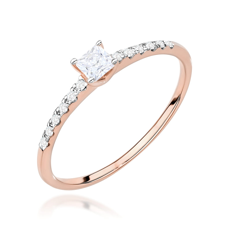 Inel Aur 14K cu Diamant Natural 0.15 ct, imaginea 7 din 9