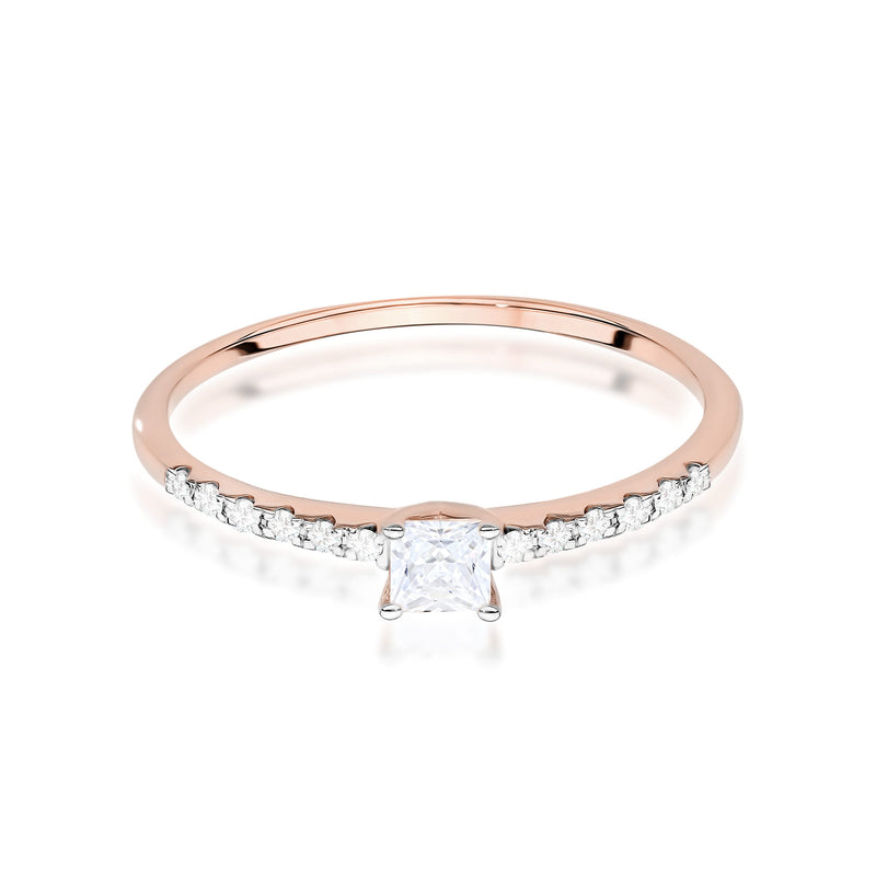 Inel Aur 14K cu Diamant Natural 0.15 ct, imaginea 8 din 9