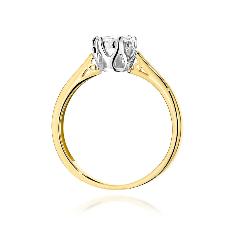 Inel Aur 14K cu Diamant Natural 0.25 ct, imaginea 3 din 12