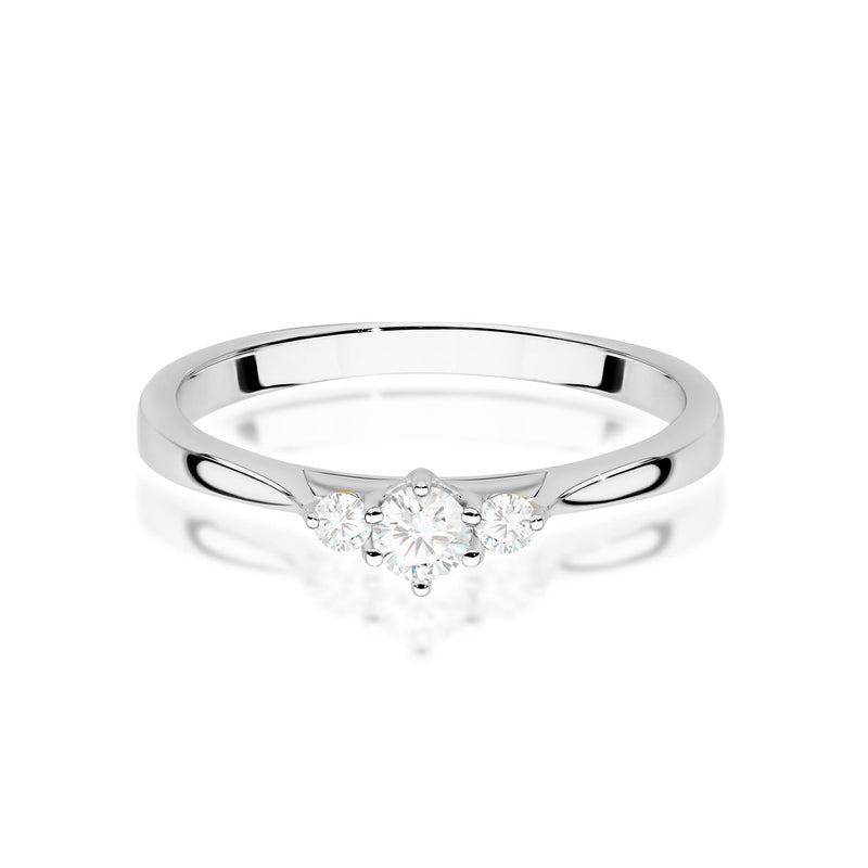 Inel Aur 14K cu Diamante Naturale 0.19 ct, imaginea 6 din 12