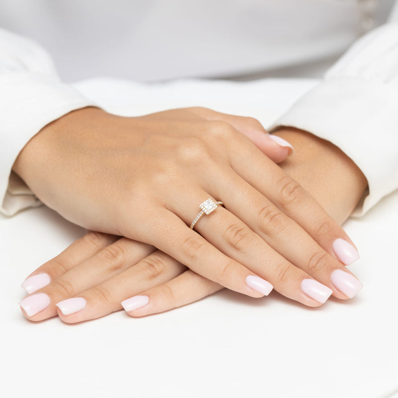 Inel Aur 14K cu Diamante Naturale 0.50 ct, imaginea 4 din 12
