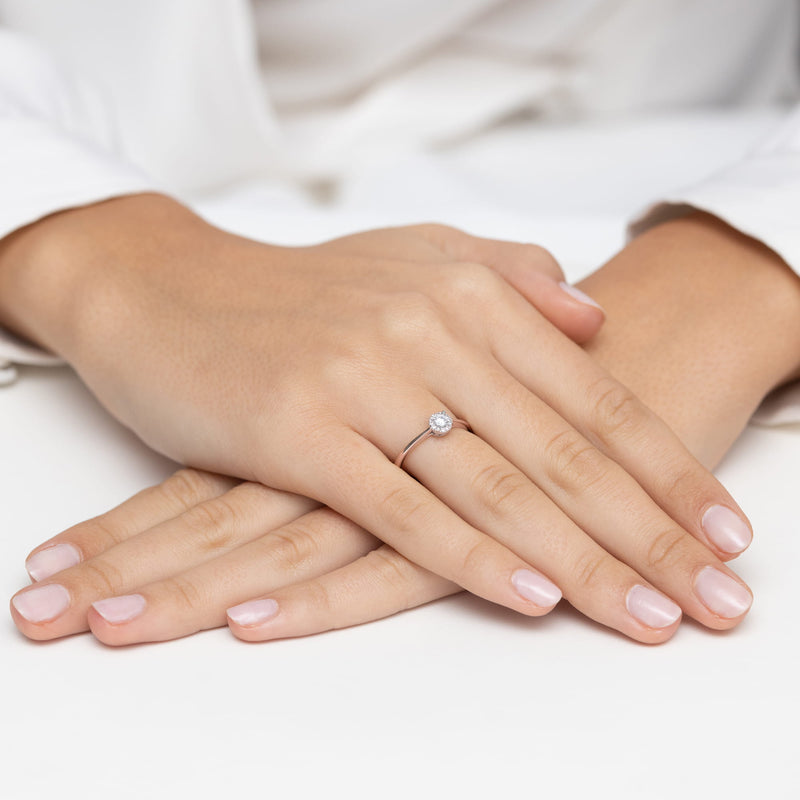Inel Aur 14K cu Diamante Naturale 0.14 ct, imaginea 12 din 12