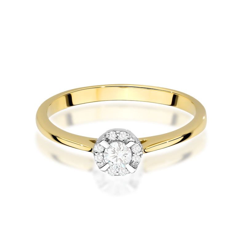 Inel Aur 14K cu Diamante Naturale 0.14 ct, imaginea 2 din 12