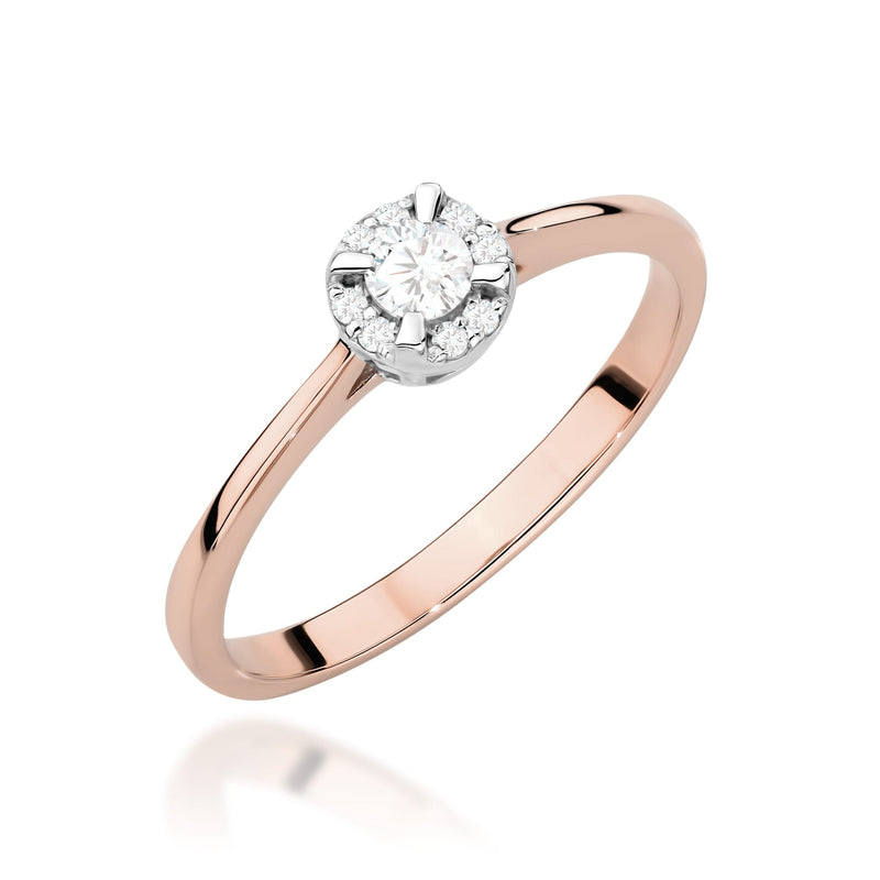 Inel Aur 14K cu Diamante Naturale 0.14 ct, imaginea 9 din 12