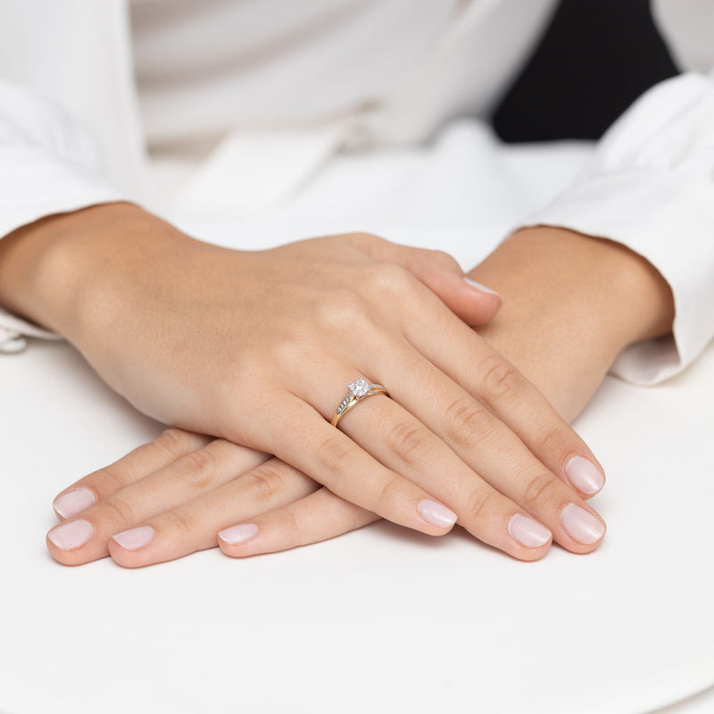 Inel Aur 14K cu Diamante Naturale 0.20 ct, imaginea 4 din 11