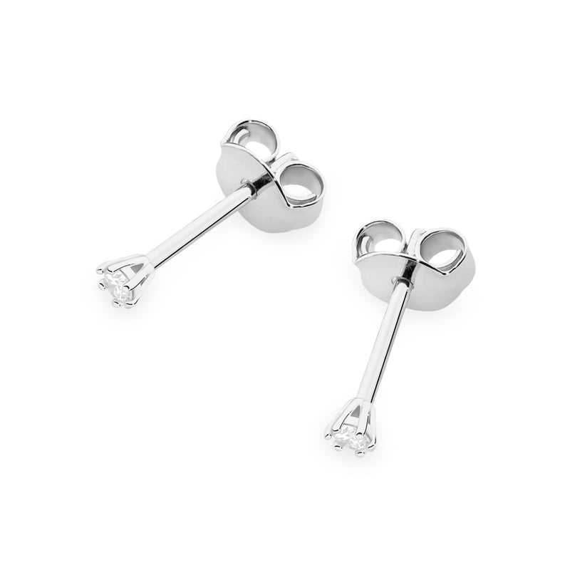 Cercei Aur 14K cu Diamant Natural 0.04 ct, imaginea 4 din 6