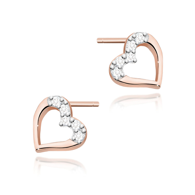 Cercei Aur 14K cu Diamante Naturale 0.09 ct, imaginea 5 din 9