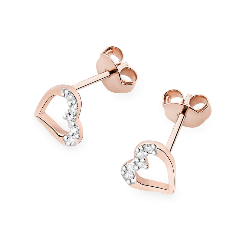 Cercei Aur 14K cu Diamante Naturale 0.09 ct, imaginea 6 din 9