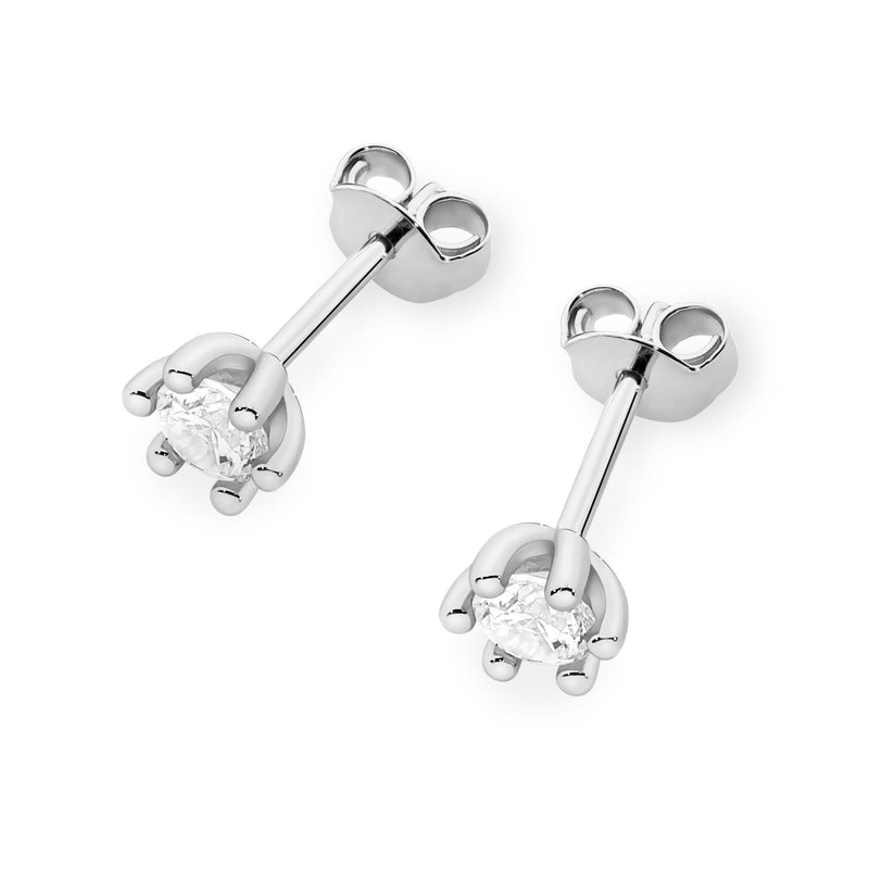 Cercei Aur 14K cu Diamant Natural 0.15 ct, imaginea 3 din 6