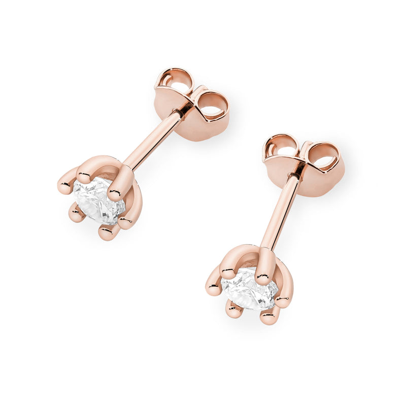 Cercei Aur 14K cu Diamant Natural 0.15 ct, imaginea 6 din 6