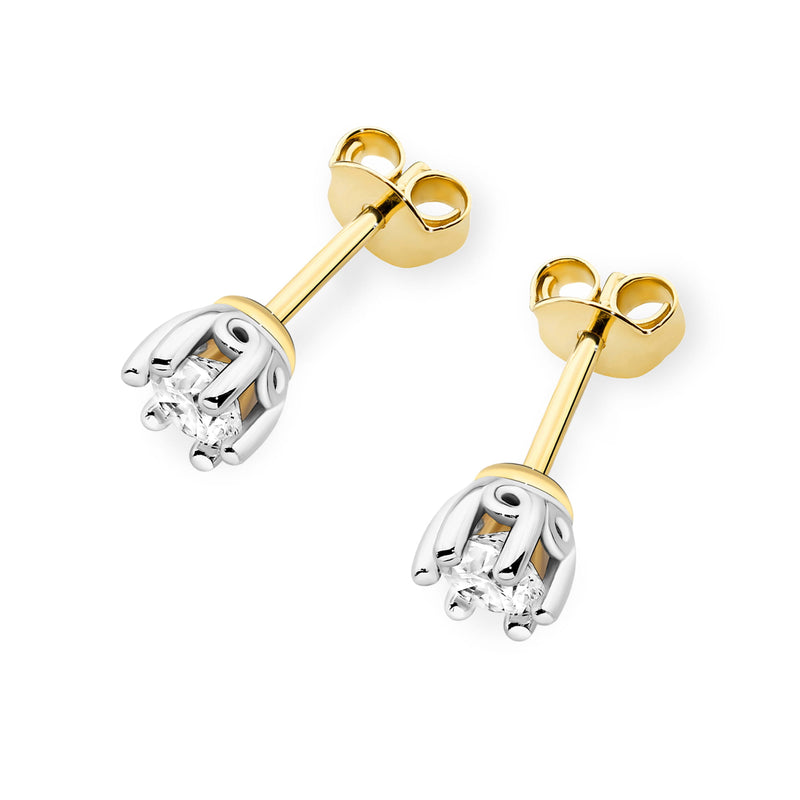 Cercei Aur 14K cu Diamant Natural 0.40 ct, imaginea 3 din 9