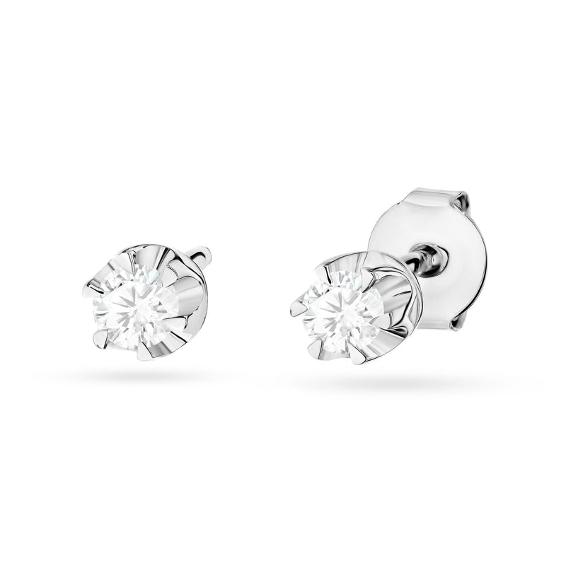 Cercei Aur 14K cu Diamant de Laborator 0.10 ct, imaginea 3 din 4