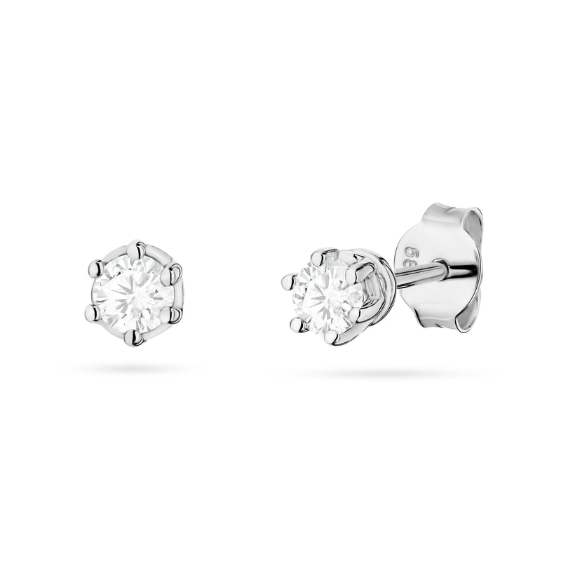 Cercei Aur 14K cu Diamant de Laborator 0.15 ct, imaginea 4 din 5