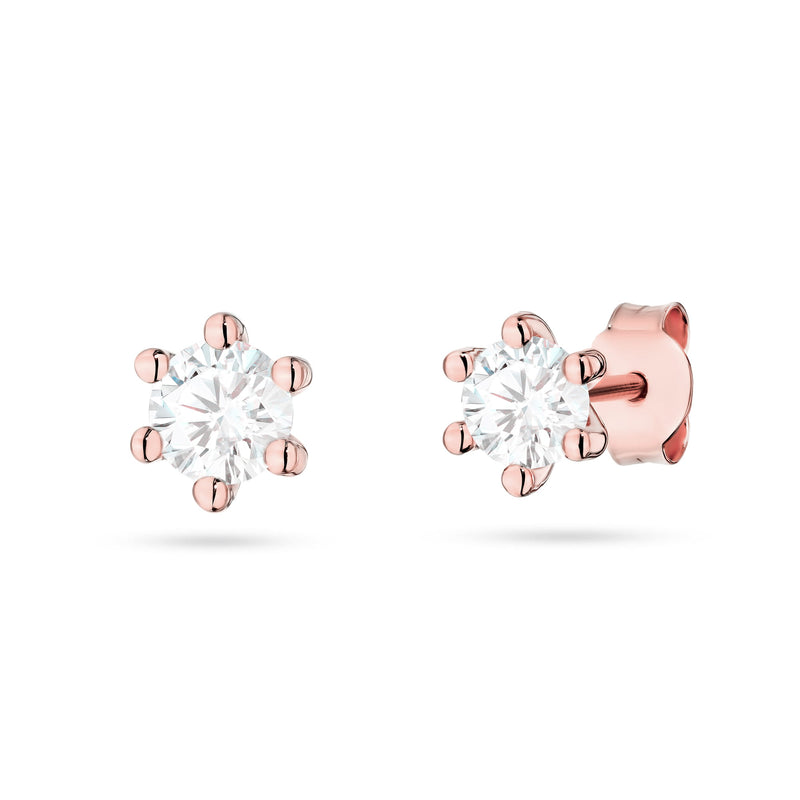 Cercei Aur 14K cu Diamant de Laborator 0.10 ct, imaginea 2 din 3