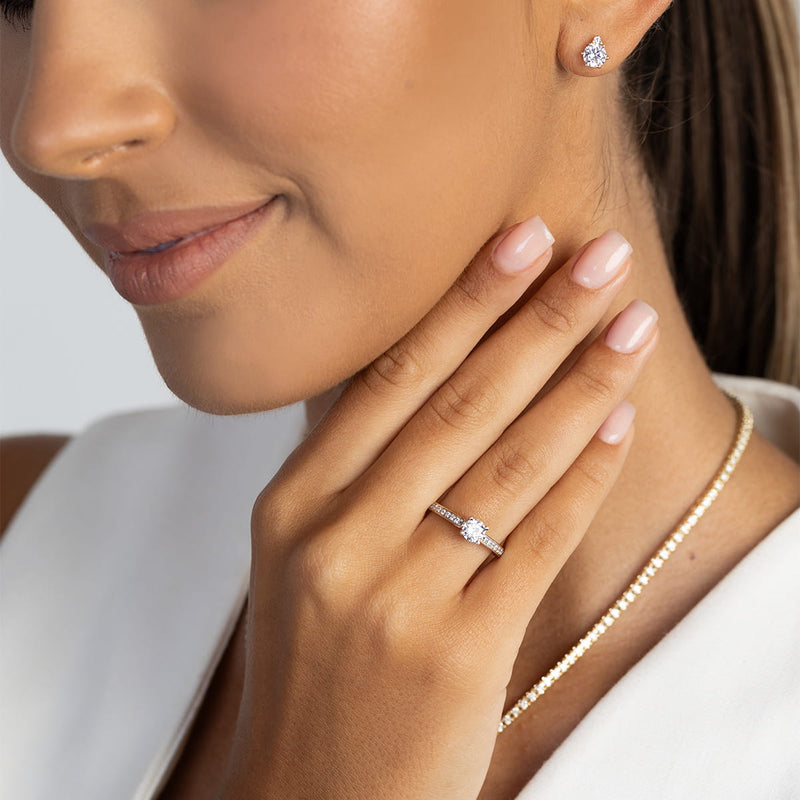 Inel Aur 14K cu Diamante de Laborator 0.62 ct, imaginea 5 din 13