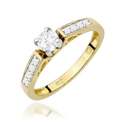 Inel Aur 14K cu Diamante de Laborator 0.42 ct