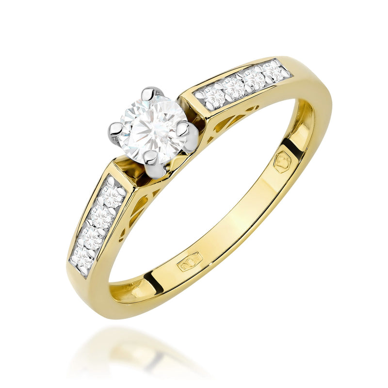 Inel Aur 14K cu Diamante de Laborator 0.42 ct — Aur galben