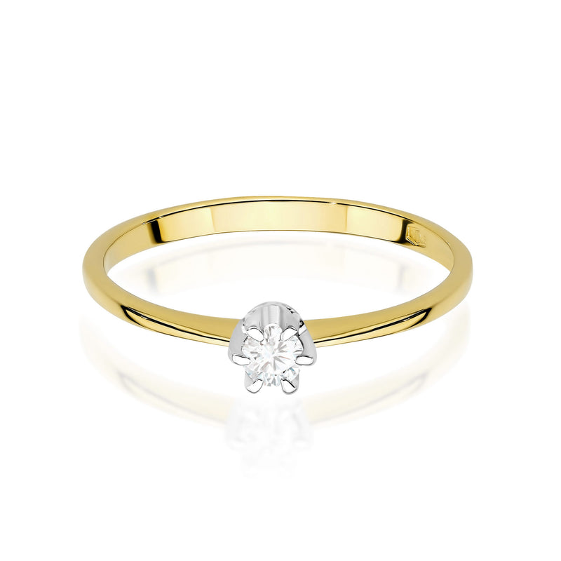 Inel Aur 14K cu Diamant de Laborator 0.10 ct, imaginea 2 din 12